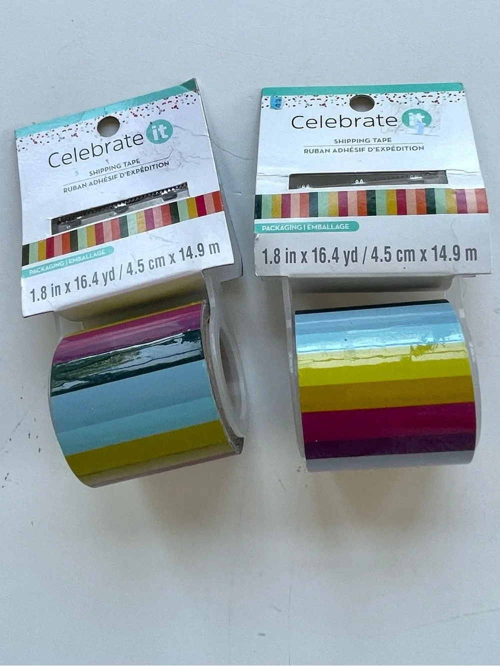 Celebrate It Shipping Tape & 5 Pack Stripe Mailers